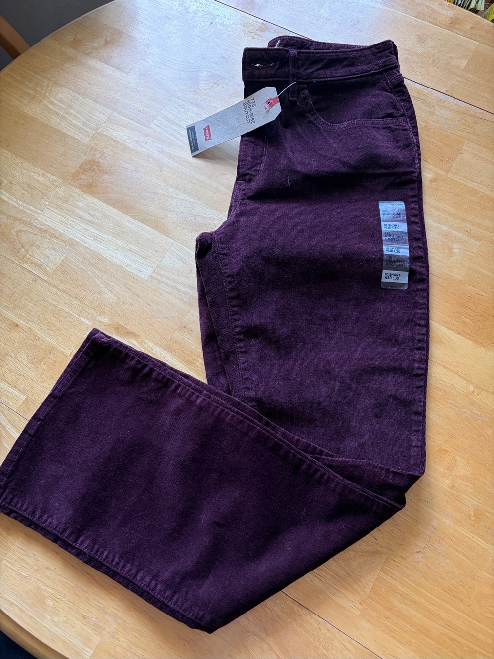 Levi's Plum Corduroy Bootcut Pants